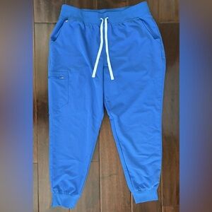 FIGS Scrub Pants Women's XL Blue Jogger Technical Collection Drawstring Elastic